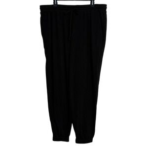 Eileen Fisher Womens XL Black Ankle Track Pants Sweatpants Joggers NWT